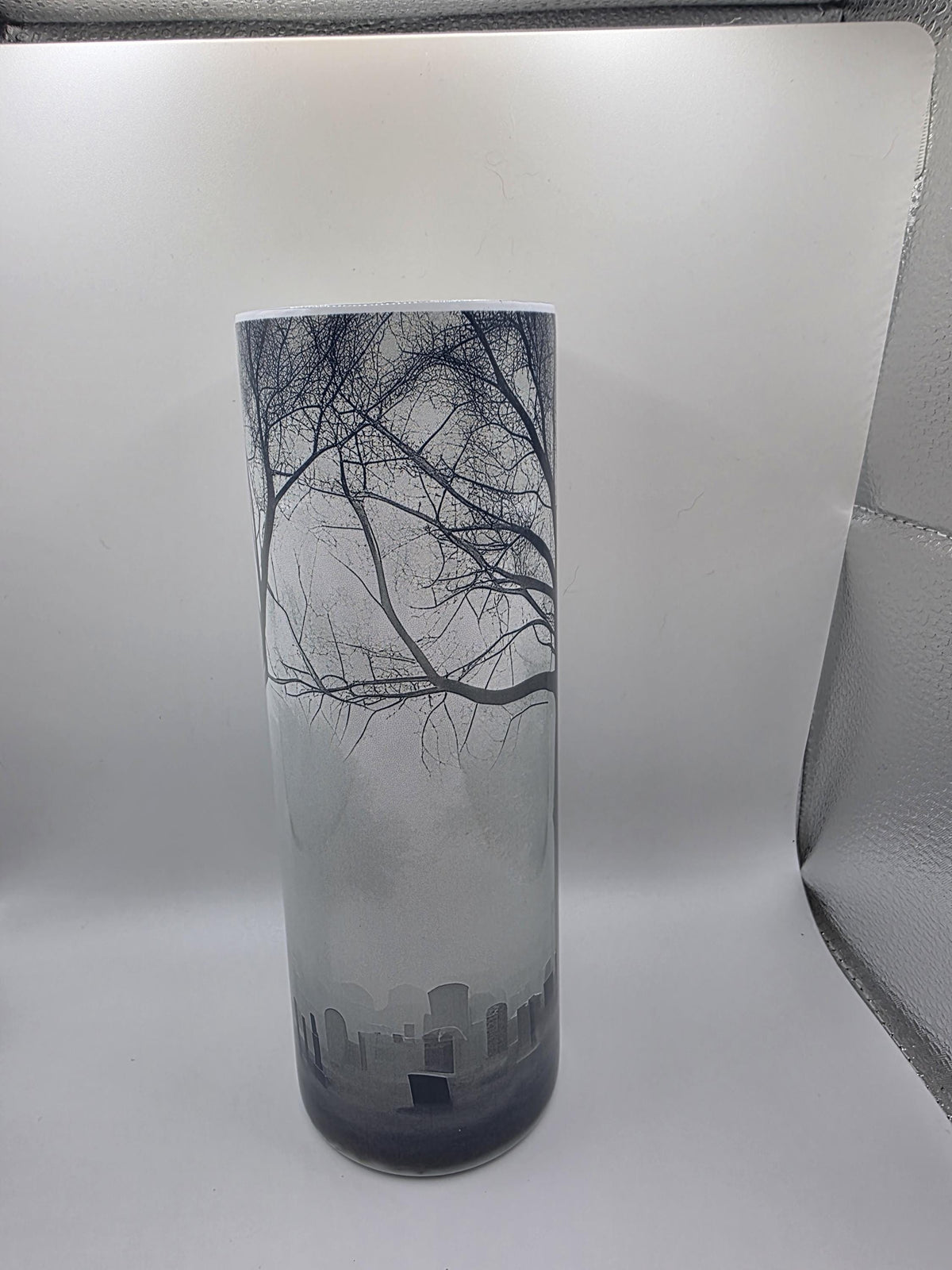 20 Ounce Tumbler with lid and straw and box Graveyard