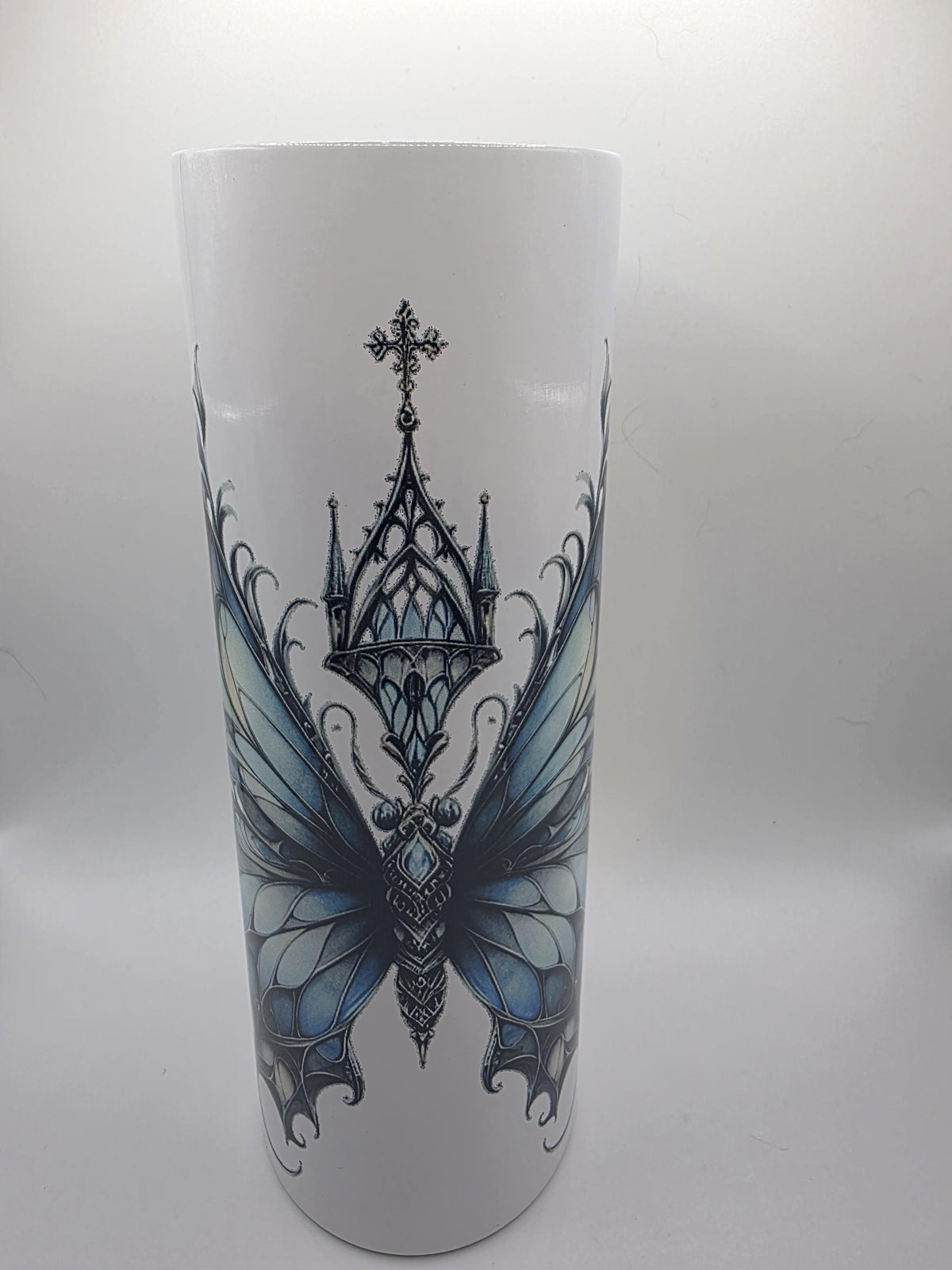 20 Ounce Tumbler with lid and straw and box Butterfly 5