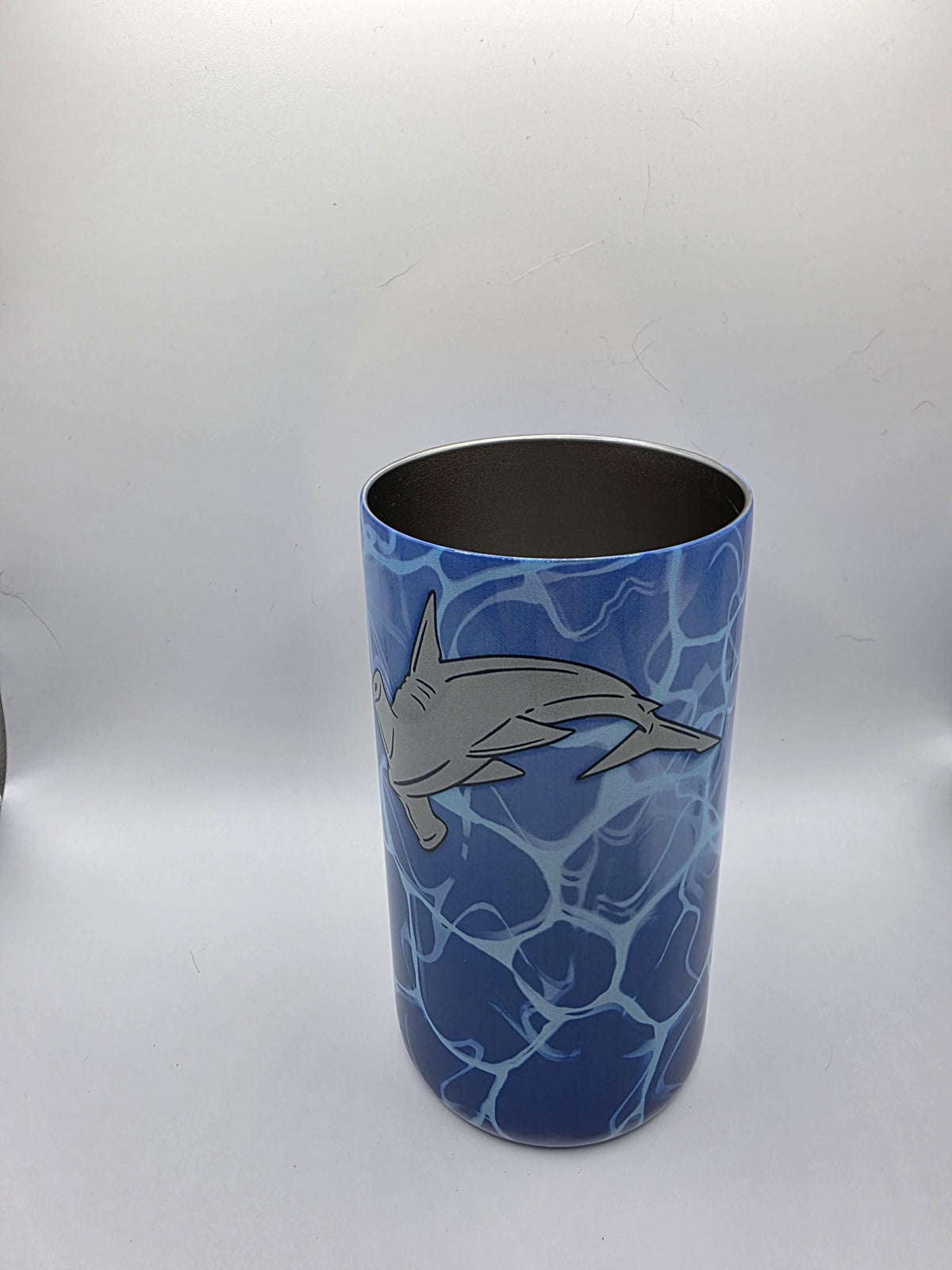 12 Ounce Kids Tumbler with lid and straw and box Sharks