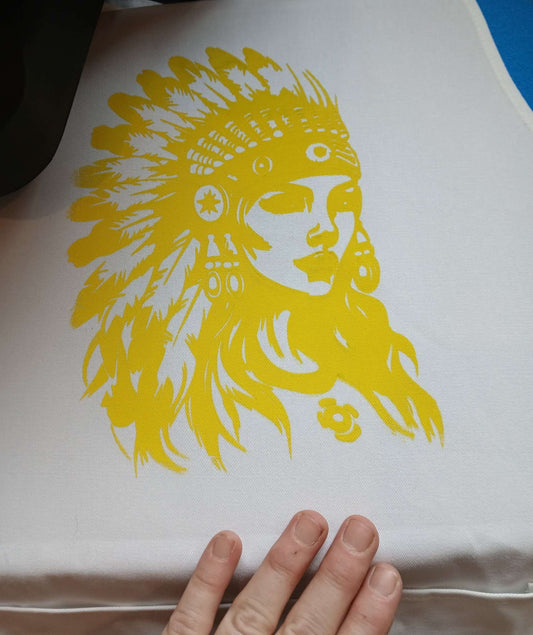 Native American Princess T Shirt Silk Screen 100% cotton