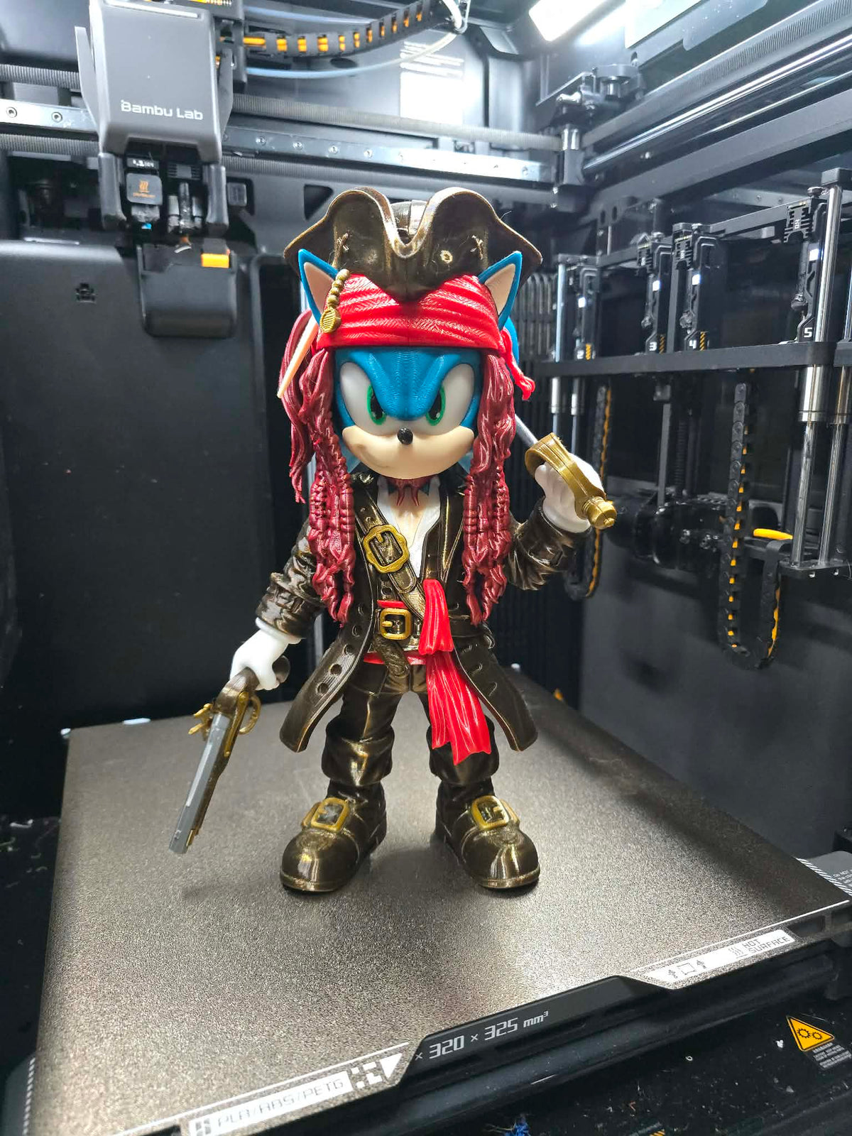 Sonic Pirate of Caribbean 11 inches FDM PETG